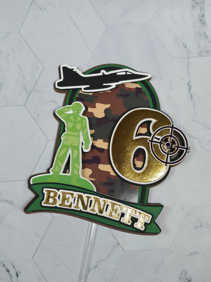 Army Man Cake topper, Army birthday theme, Army military party theme, Soldier cake topper