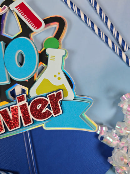 Science Cake topper Scientist birthday party Science birthday theme