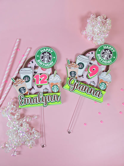 Coffee lover Cake topper, Coffee lover party theme