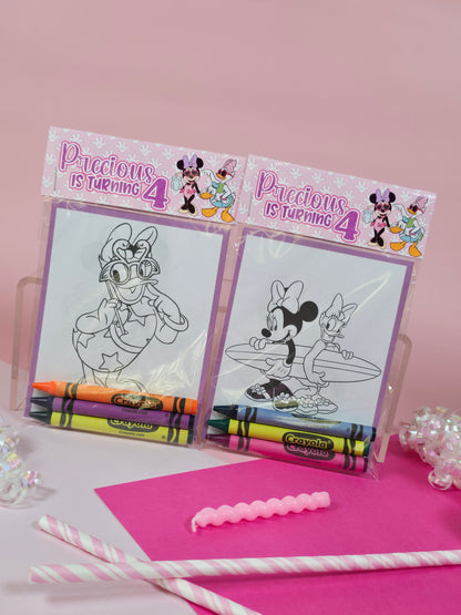 Minnie and Daisy Coloring books, Minnie and Daisy party favors, Minnie and Daisy  birthday