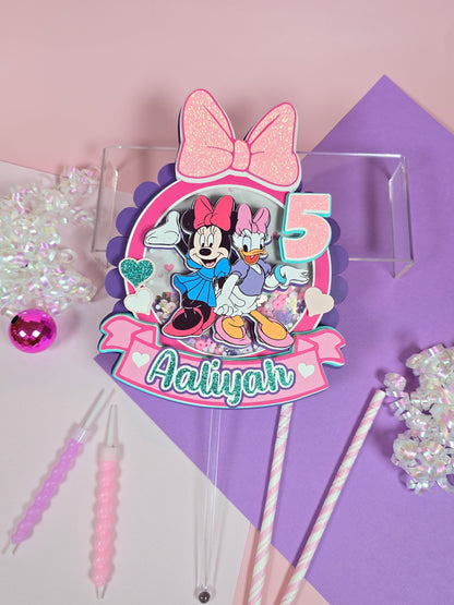 Minnie and Daisy Cake topper, Minnie Cake topper, Daisy cake topper, Minnie and Daisy birthday