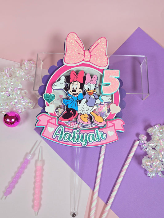 Minnie and Daisy Cake topper, Minnie Cake topper, Daisy cake topper, Minnie and Daisy birthday