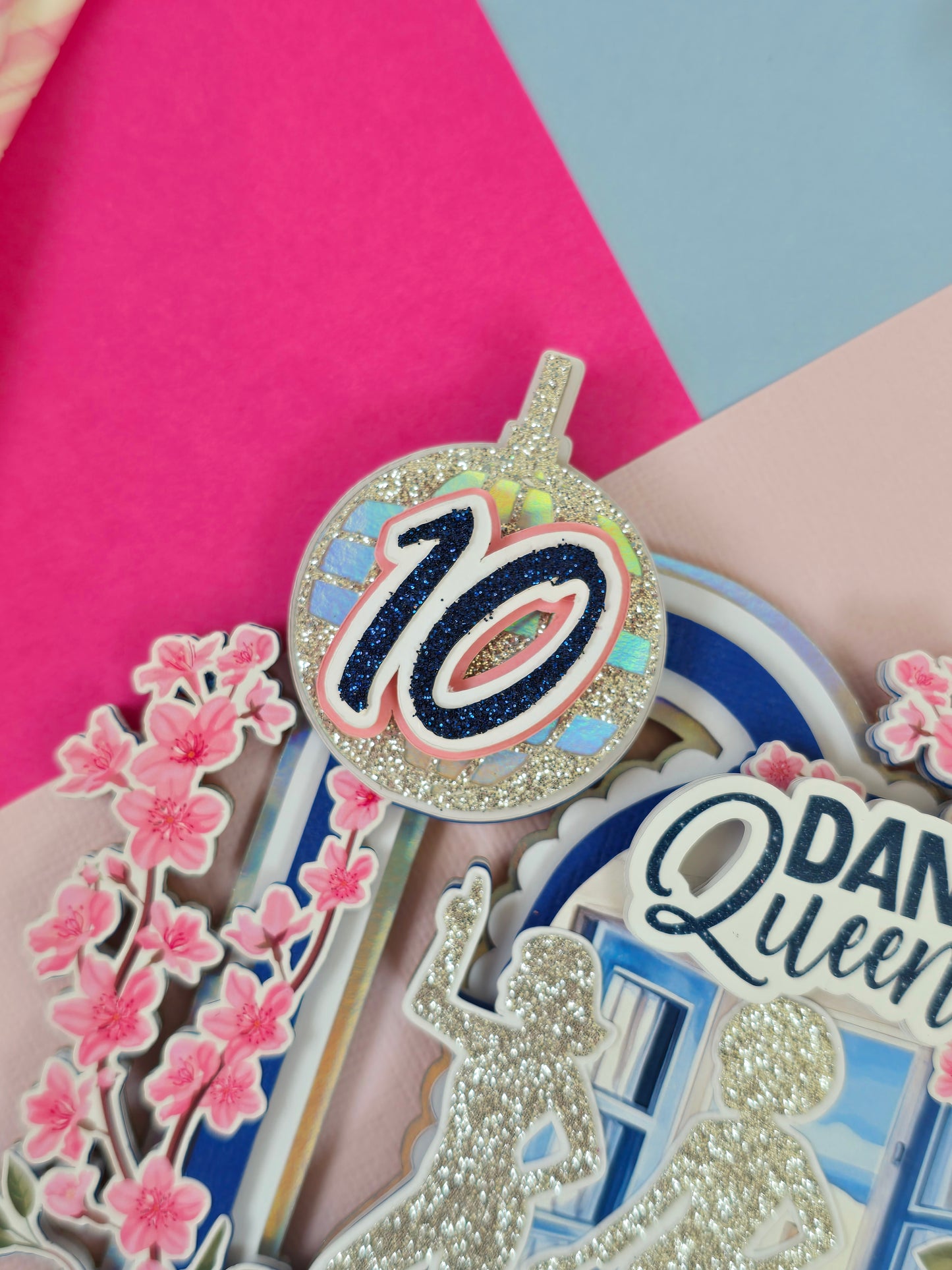 Mamma mia inspiredcake topper, Dancing queen Cake topper, Greek cake topper