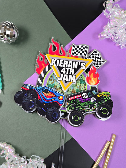 Monster Jam Cake topper,  Monster Jam birthday, Monster jam decoration