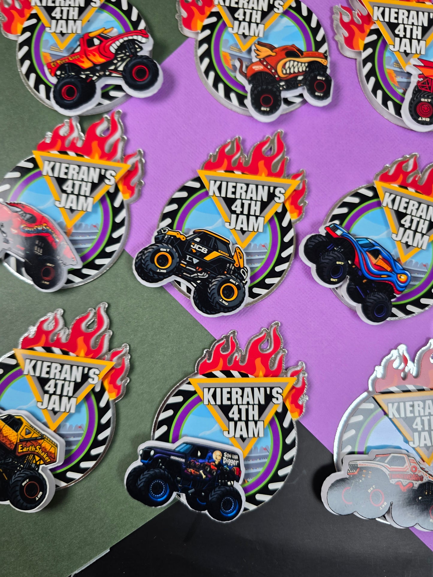 Monster Jam Cupcake Topper, Monster Jam cupcake decor, Monster Jam birthday theme
