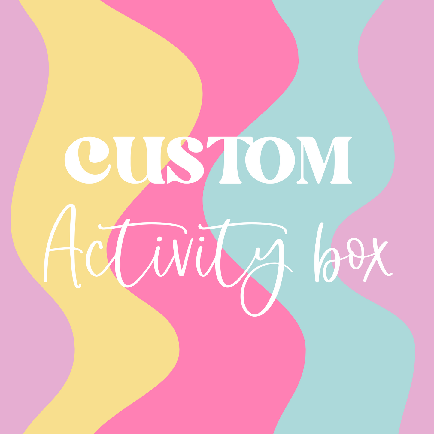 Custom theme Activity Box, Custom party favor