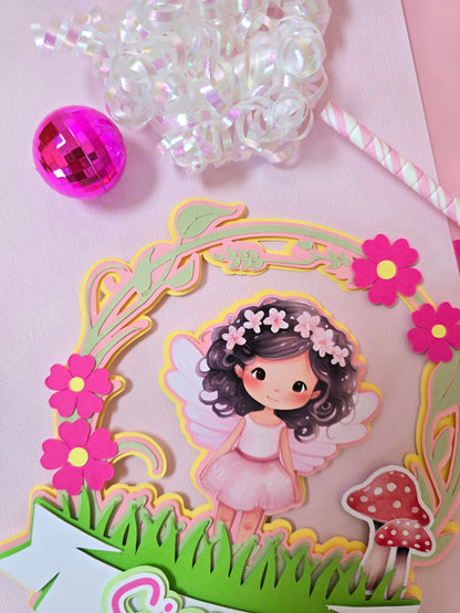 Fairy Cake topper, Fairy garden birthday, Fairy party theme