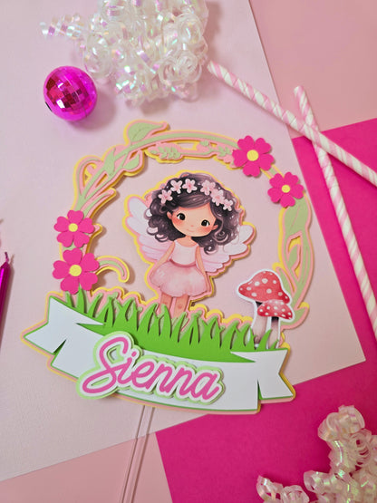 Fairy Cake topper, Fairy garden birthday, Fairy party theme