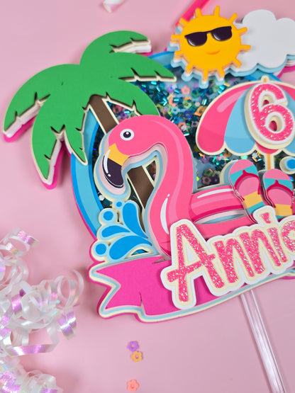 Pool Party cake topper, Summer theme party, Beach party cake topper, Splash cake topper, Pool party birthday theme