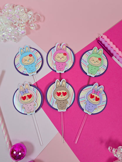 Labubu Cupcake Topper, Labubu cupcake decor, Labububirthday