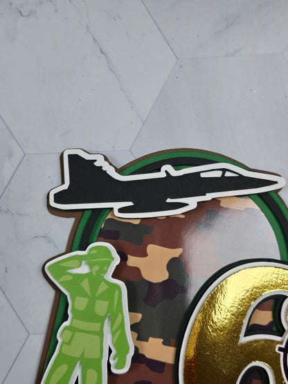 Army Man Cake topper, Army birthday theme, Army military party theme, Soldier cake topper