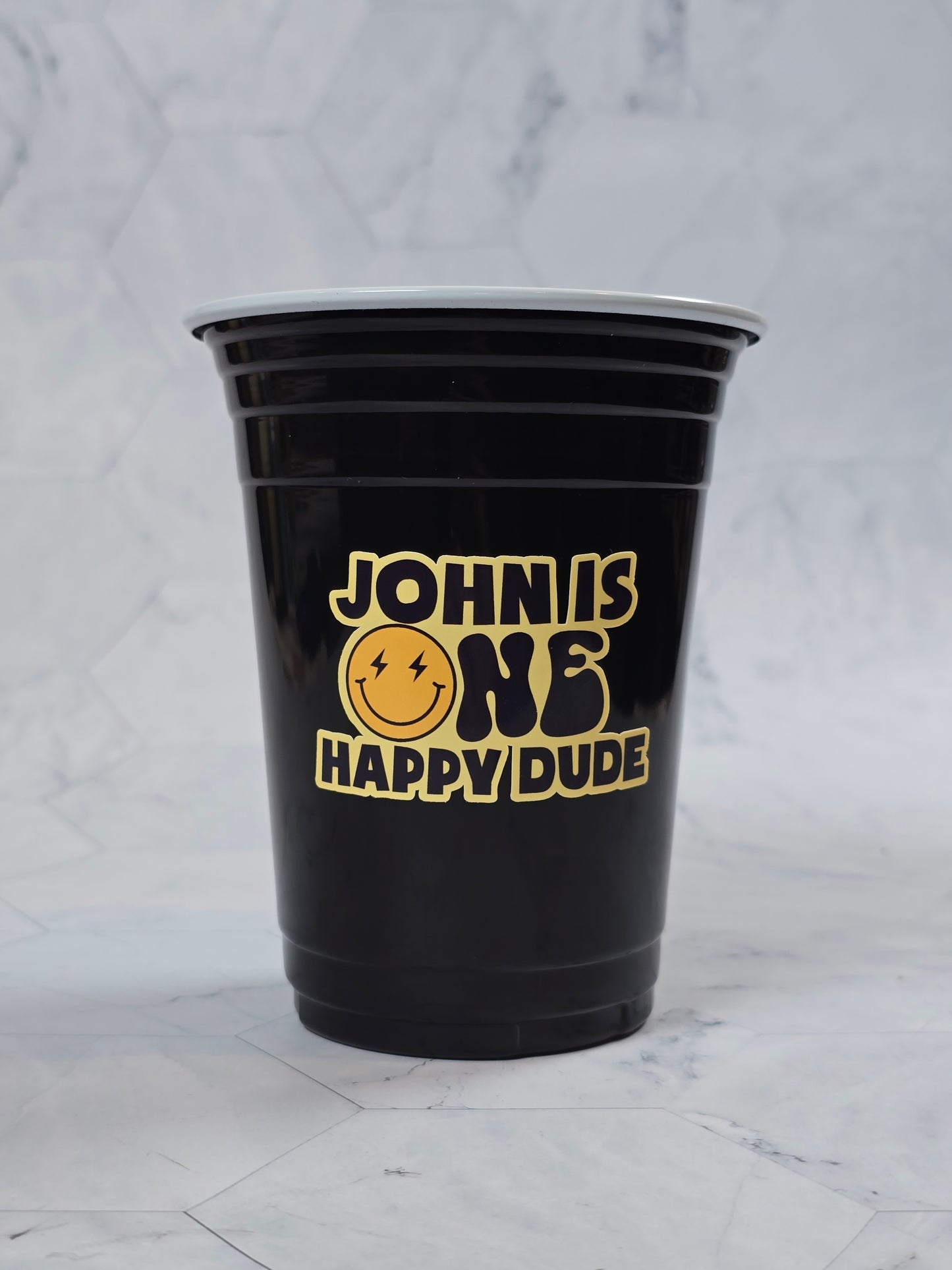 One happy dude Stickers for cups, one happy dude waterproof stickers