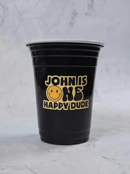 One happy dude Stickers for cups, one happy dude waterproof stickers