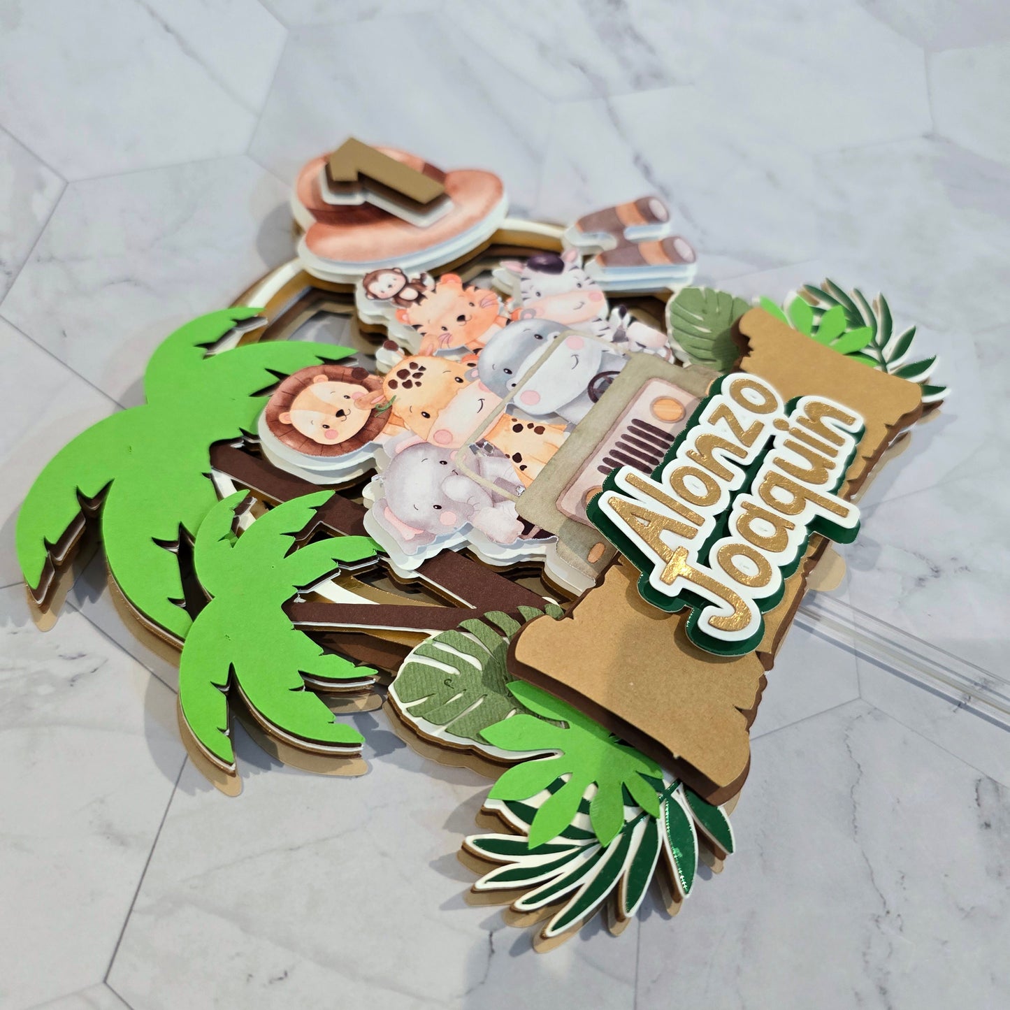 One wild Cake Topper, Safari Cake topper, Safari birthday theme