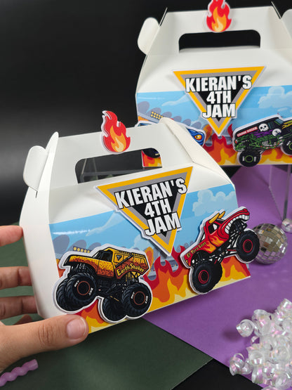 Monster Jam Gable boxes, Monster Jam party favors , Monster Jam birthday theme