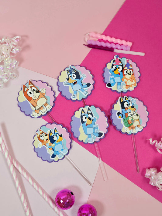 Bluey Cupcake Topper, Bluey cupcake decor, Bluey birthday