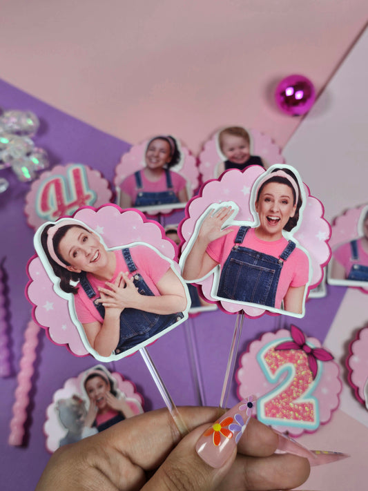 Ms Rachel Cupcake Topper, Ms Rachel cupcake decor, Ms Rachel birthday