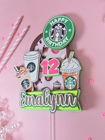 Coffee lover Cake topper, Coffee lover party theme