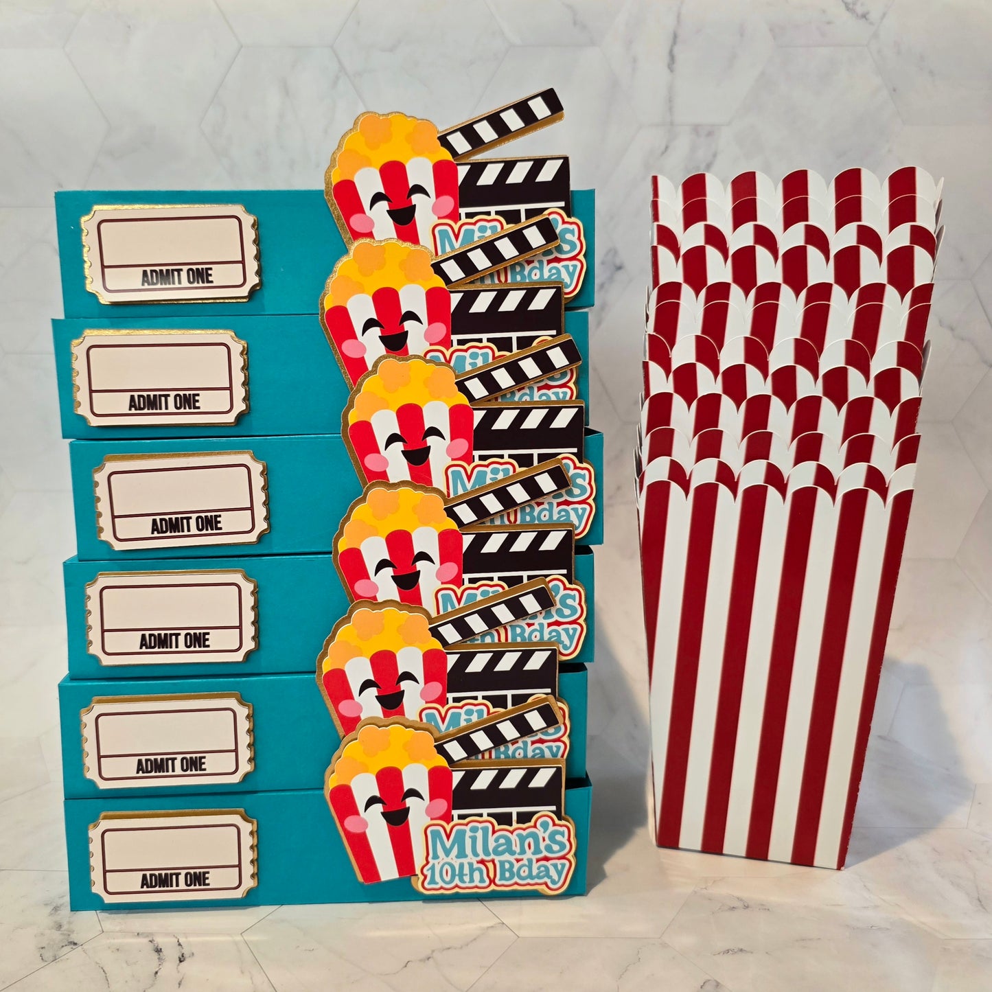 Movie Night Box popcorn candies party favors cinema movie party theme movie night box for birthday theme