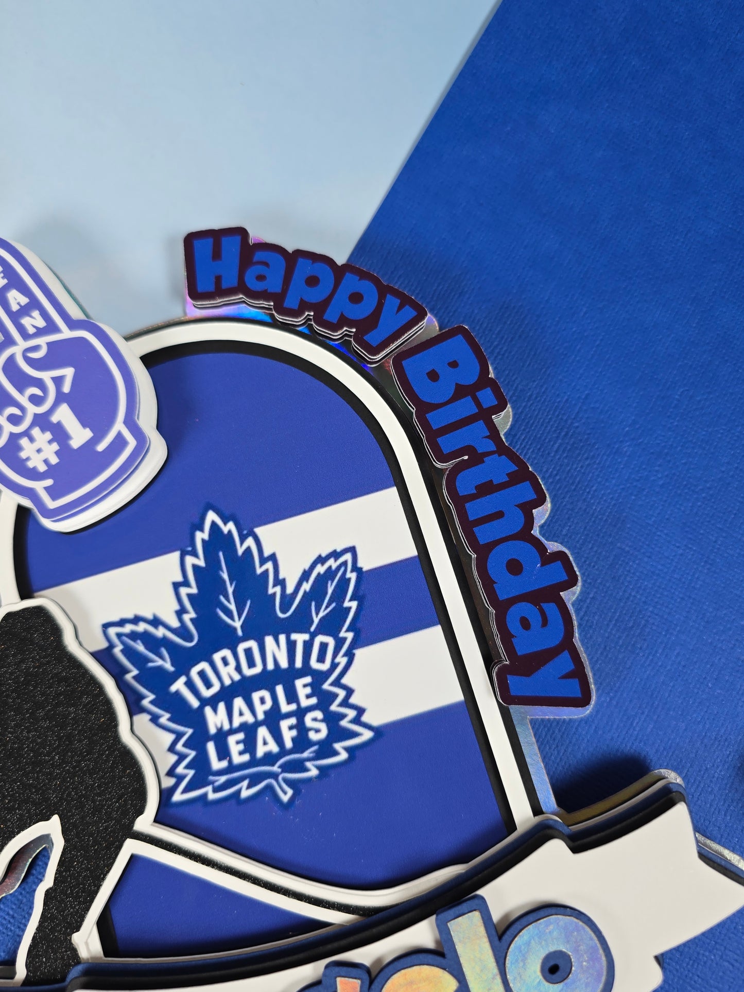 Maple Leaf Toronto Cake topper, Hockey party theme, Hockey cake topper