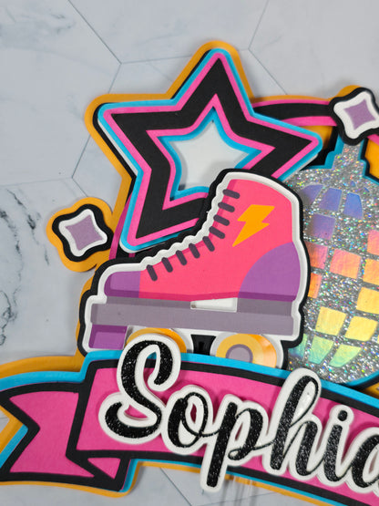 Roller Skate cake topper Roller Skate theme Roller Skate disco party