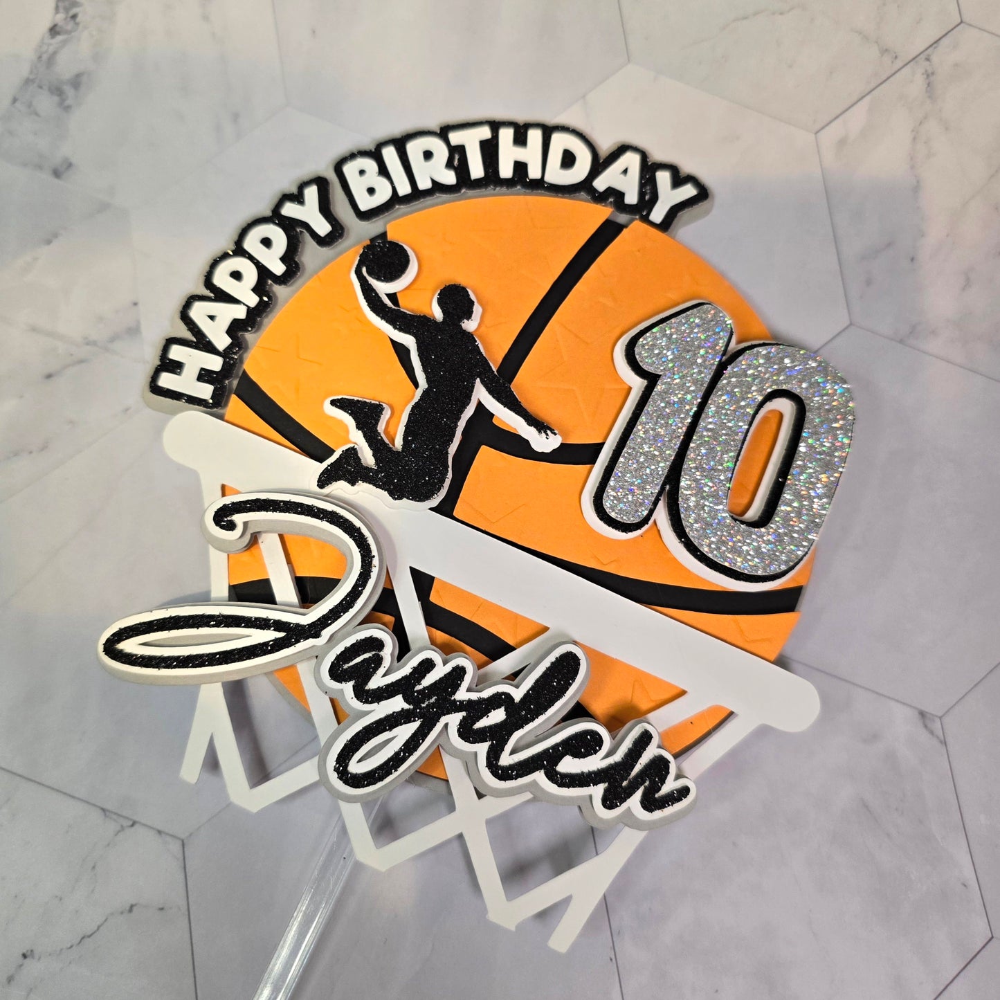 Basketball Cake Topper, Basketball cake decoration, Sport cake topper