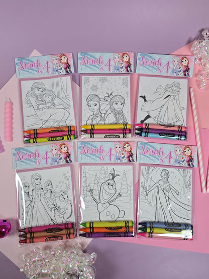Frozen Coloring books, Frozen party favors, Frozen birthday