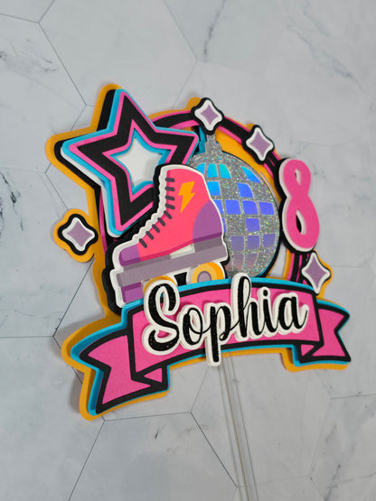 Roller Skate cake topper Roller Skate theme Roller Skate disco party