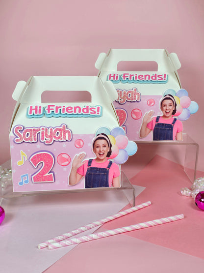 Ms Rachel Gable boxes, Ms Rachel party favors , Ms Rachel birthday