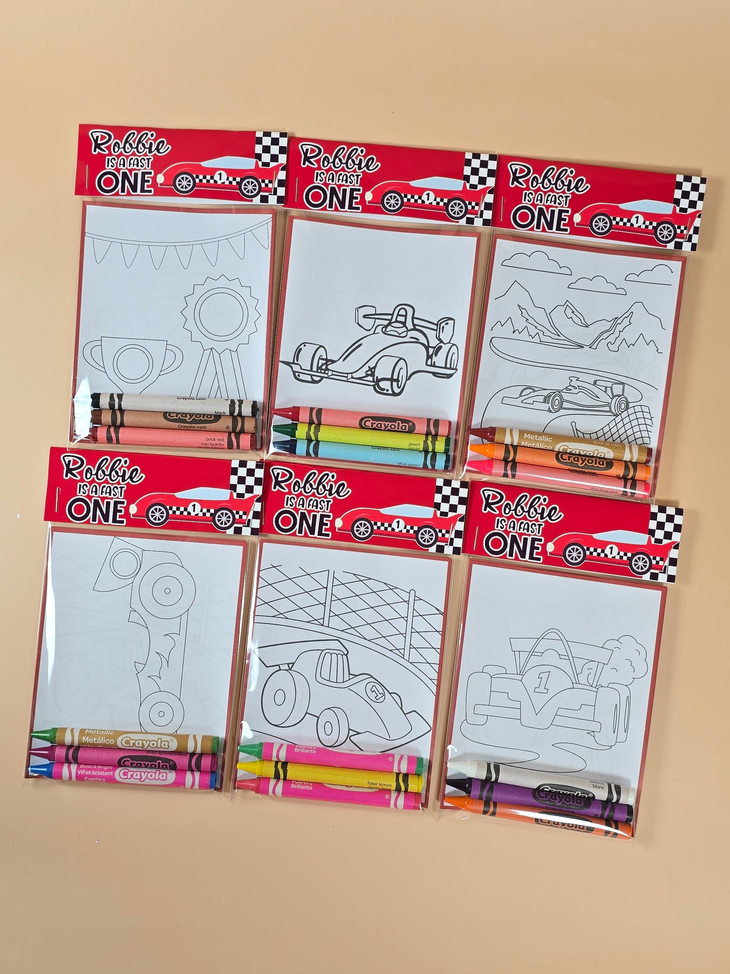 Race car coloring books Formula 1 coloring pages Race cars party favors fast one birthday theme party