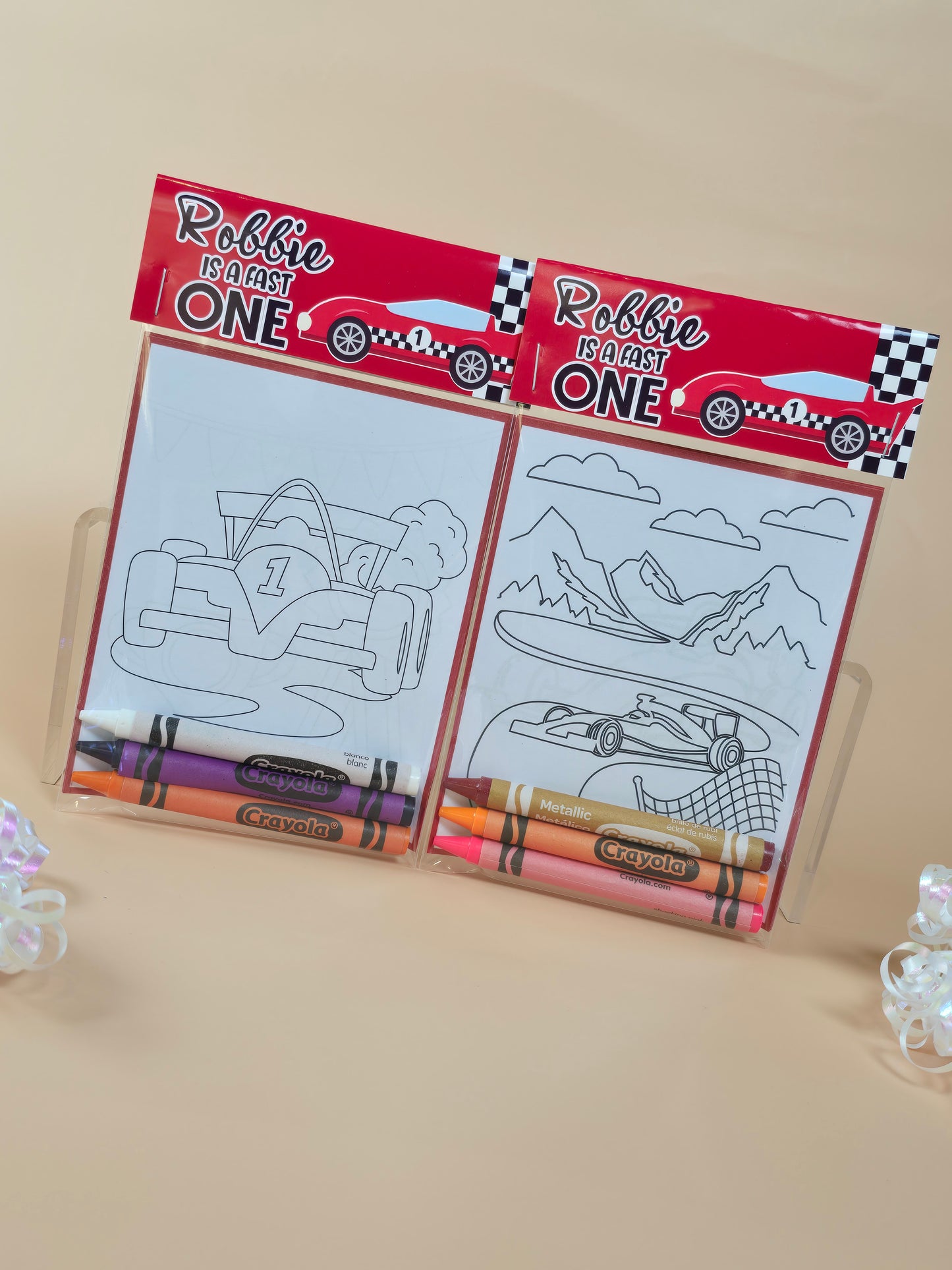Race car coloring books Formula 1 coloring pages Race cars party favors fast one birthday theme party