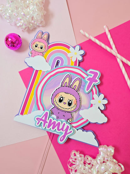 Labubu Cake topper, labubu theme party, Labubu party
