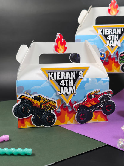 Monster Jam Gable boxes, Monster Jam party favors , Monster Jam birthday theme