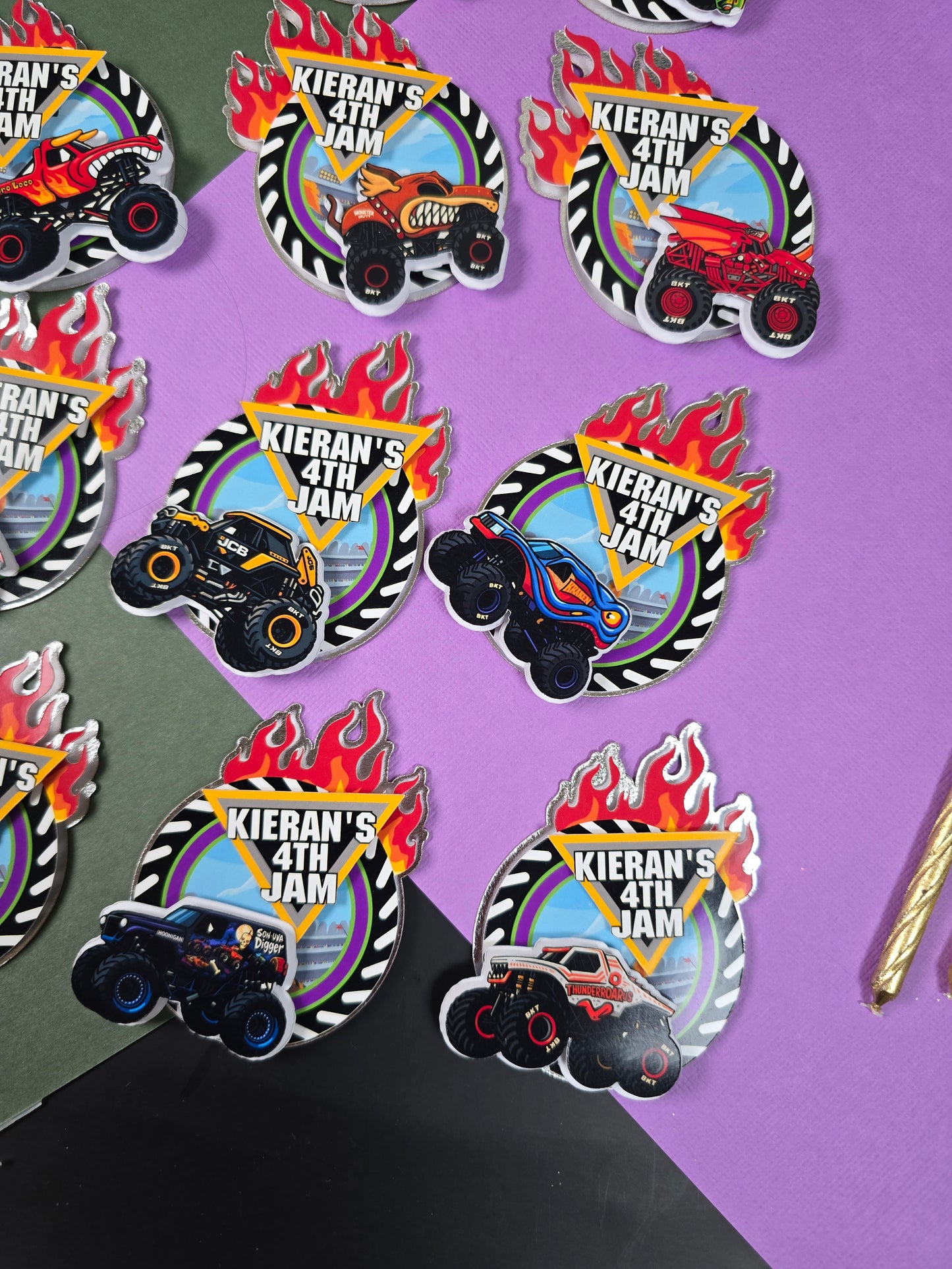 Monster Jam Cupcake Topper, Monster Jam cupcake decor, Monster Jam birthday theme