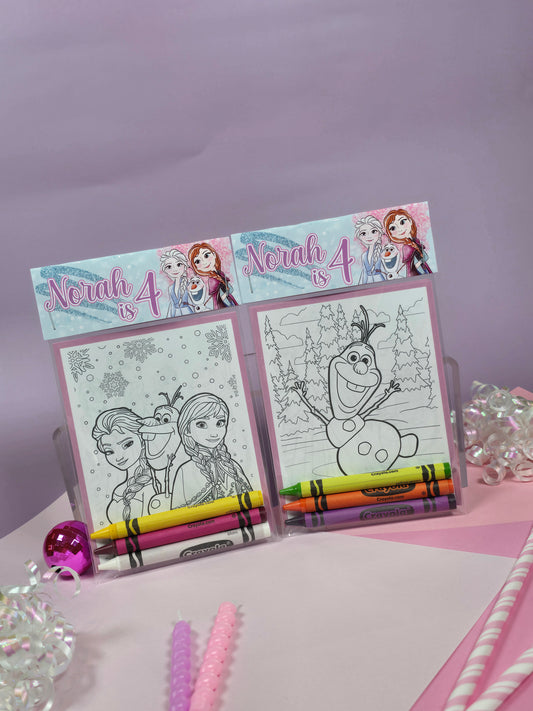 Frozen Coloring books, Frozen party favors, Frozen birthday