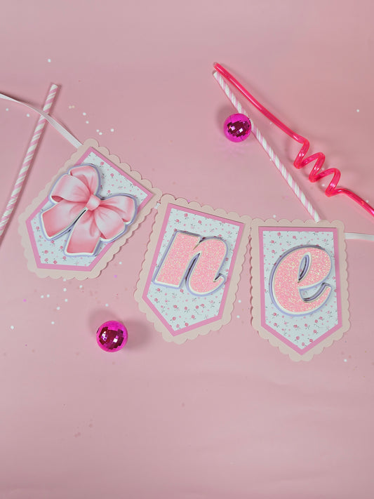 Coquette high chair banner, Love shack fancy banner, Is a fancy ONE banner