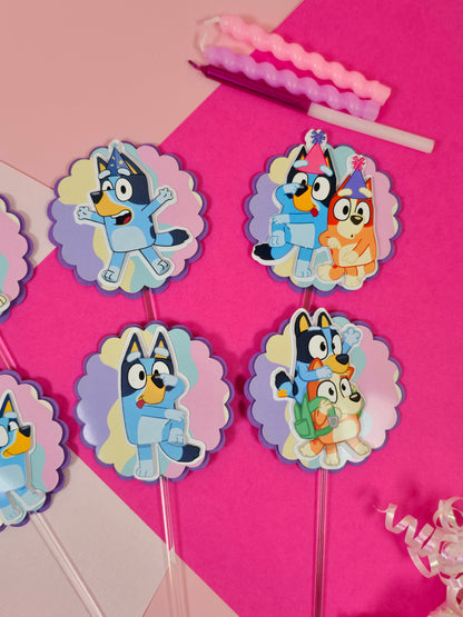 Bluey Cupcake Topper, Bluey cupcake decor, Bluey birthday