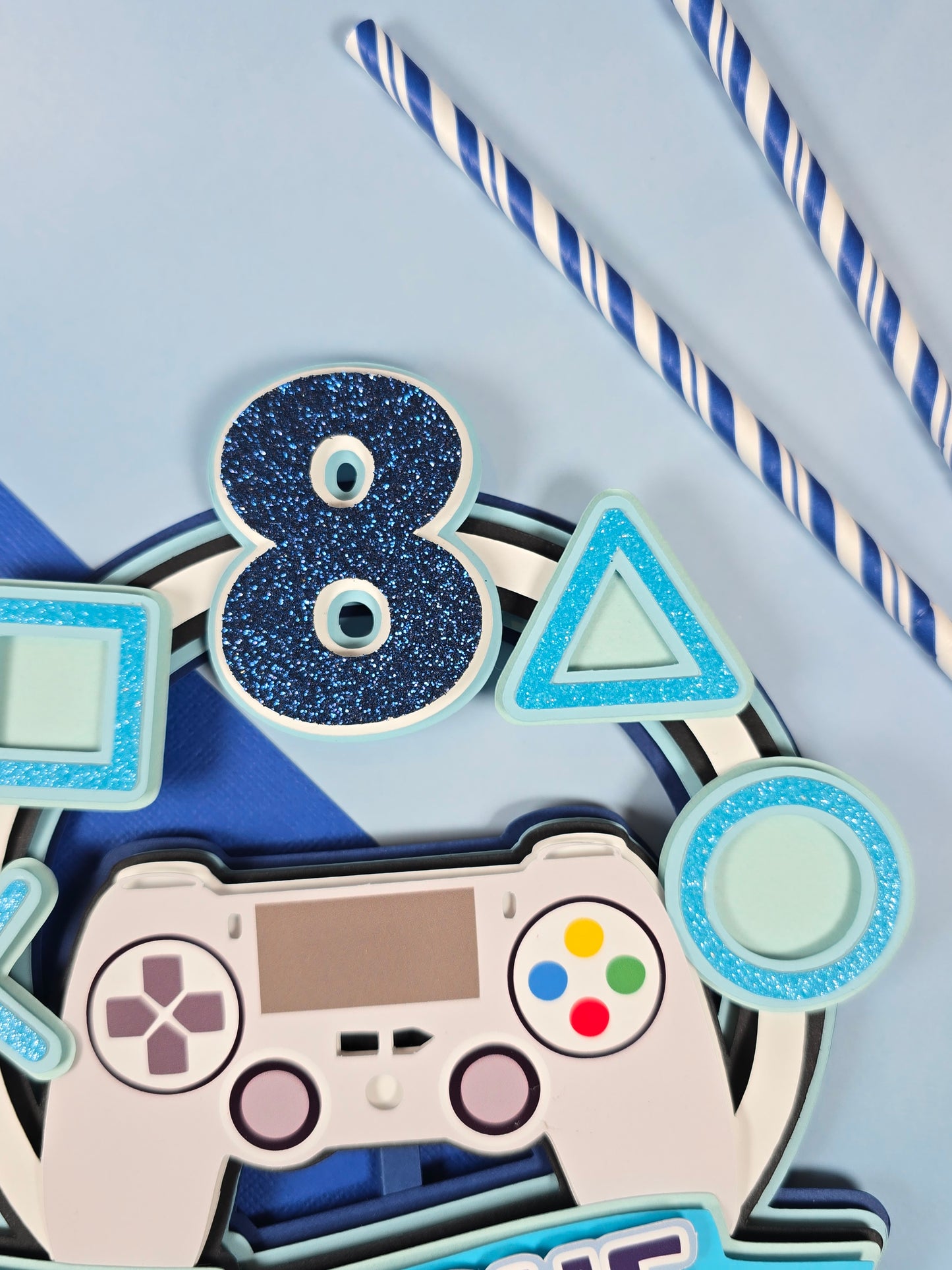 Gamer Cake topper Video games birthday Gamer party theme