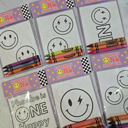 One happy Girl coloring books, daisy coloring pages, one happy girl birthday, first birthday