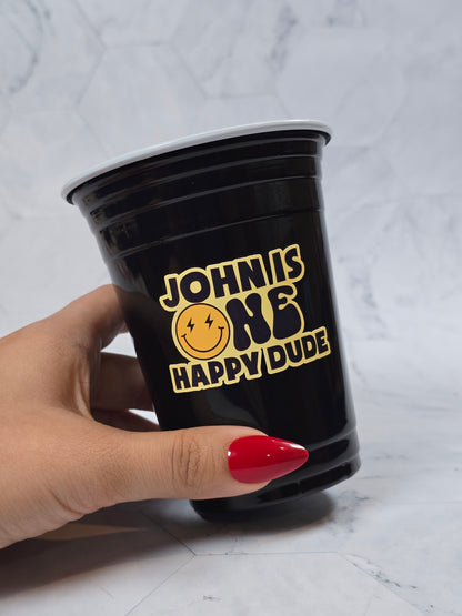 One happy dude Stickers for cups, one happy dude waterproof stickers