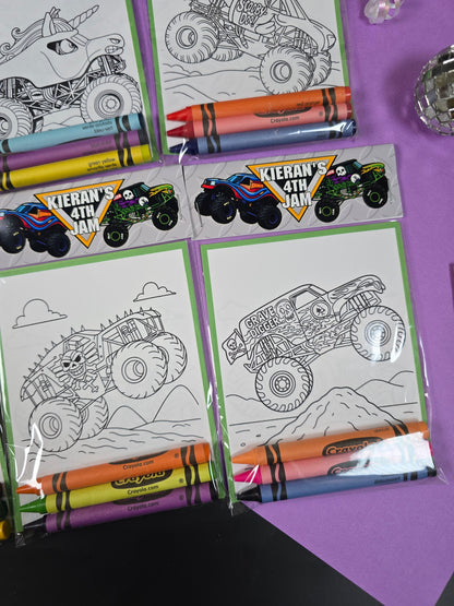 Monster Jam coloring books, Monster Jam coloring pages, Monster jam party favors