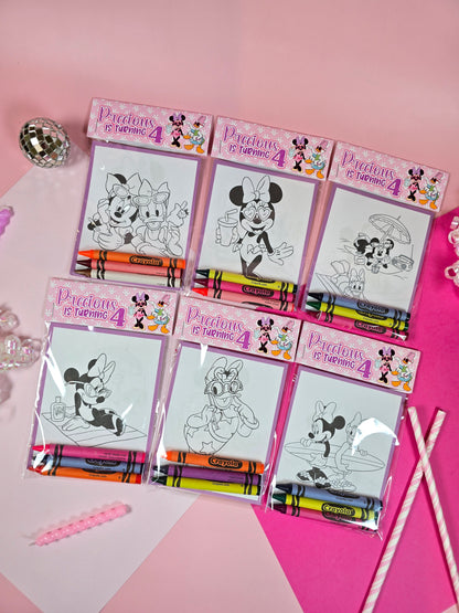 Minnie and Daisy Coloring books, Minnie and Daisy party favors, Minnie and Daisy  birthday