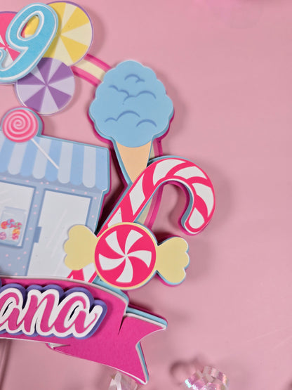 Candy land Cake topper, Candy and icecream theme party, Candyland party