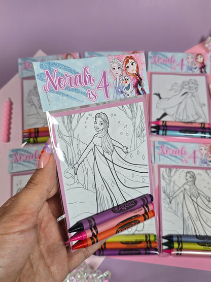 Frozen Coloring books, Frozen party favors, Frozen birthday