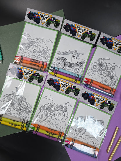 Monster Jam coloring books, Monster Jam coloring pages, Monster jam party favors