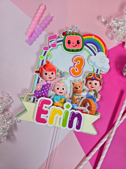 Cocomelon Cake topper, Cocomelon Cake topper, Cocomelon cake topper, Cocomelon birthday