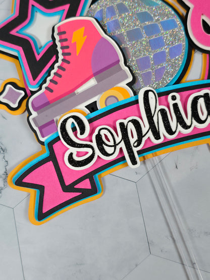 Roller Skate cake topper Roller Skate theme Roller Skate disco party