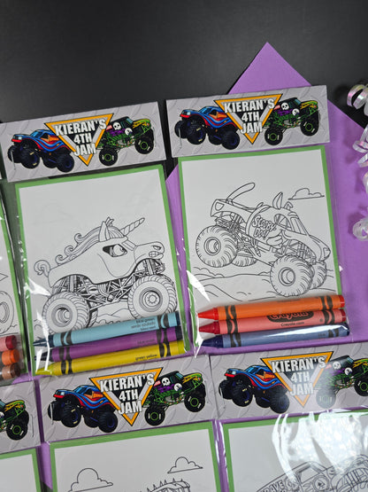 Monster Jam coloring books, Monster Jam coloring pages, Monster jam party favors