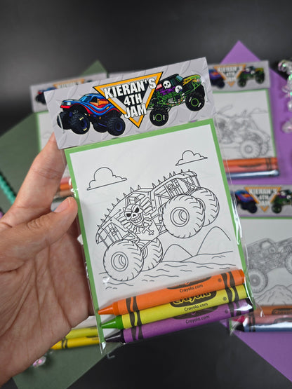 Monster Jam coloring books, Monster Jam coloring pages, Monster jam party favors