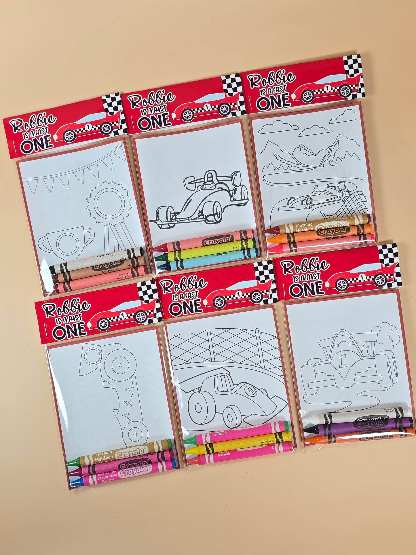 Race car coloring books Formula 1 coloring pages Race cars party favors fast one birthday theme party
